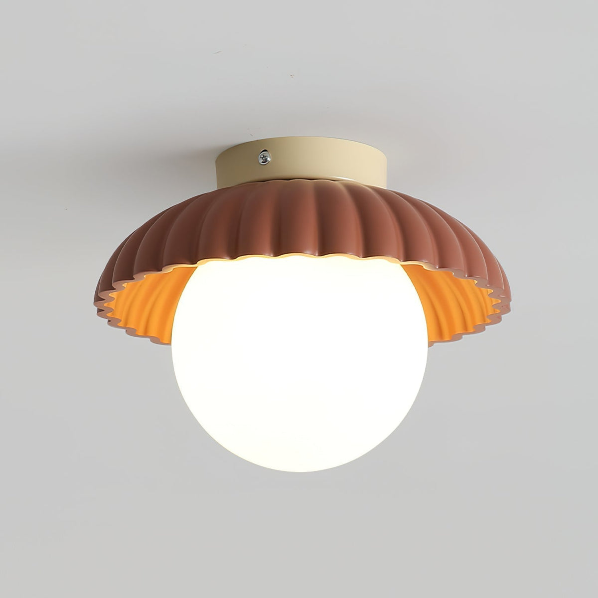Scallop Glow lampa sufitowa montowana bezpośrednio ze szkła