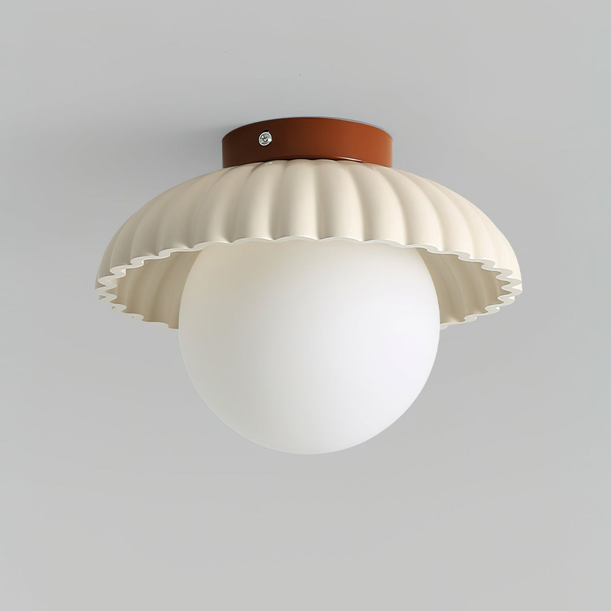 Scallop Glow lampa sufitowa montowana bezpośrednio ze szkła