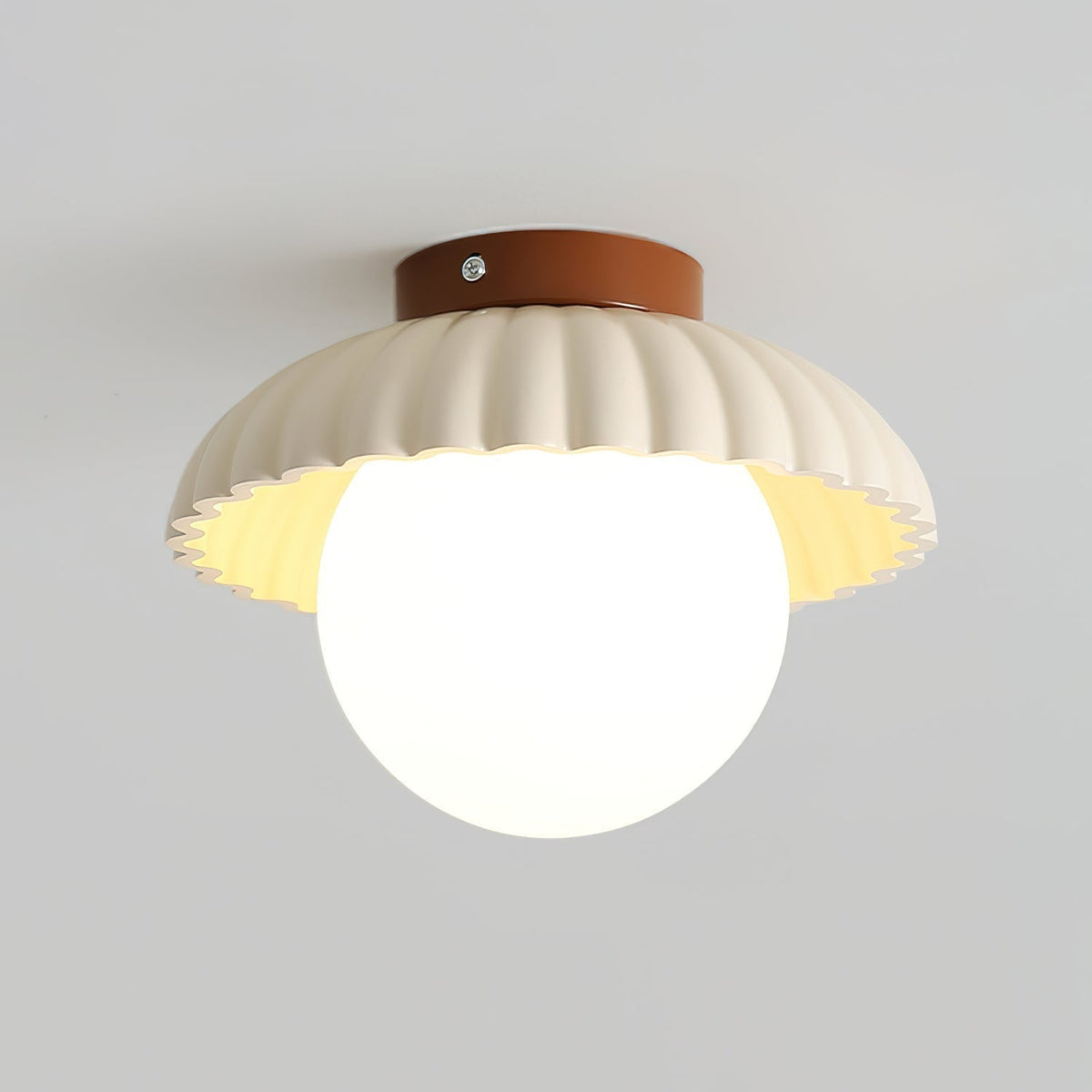 Scallop Glow lampa sufitowa montowana bezpośrednio ze szkła