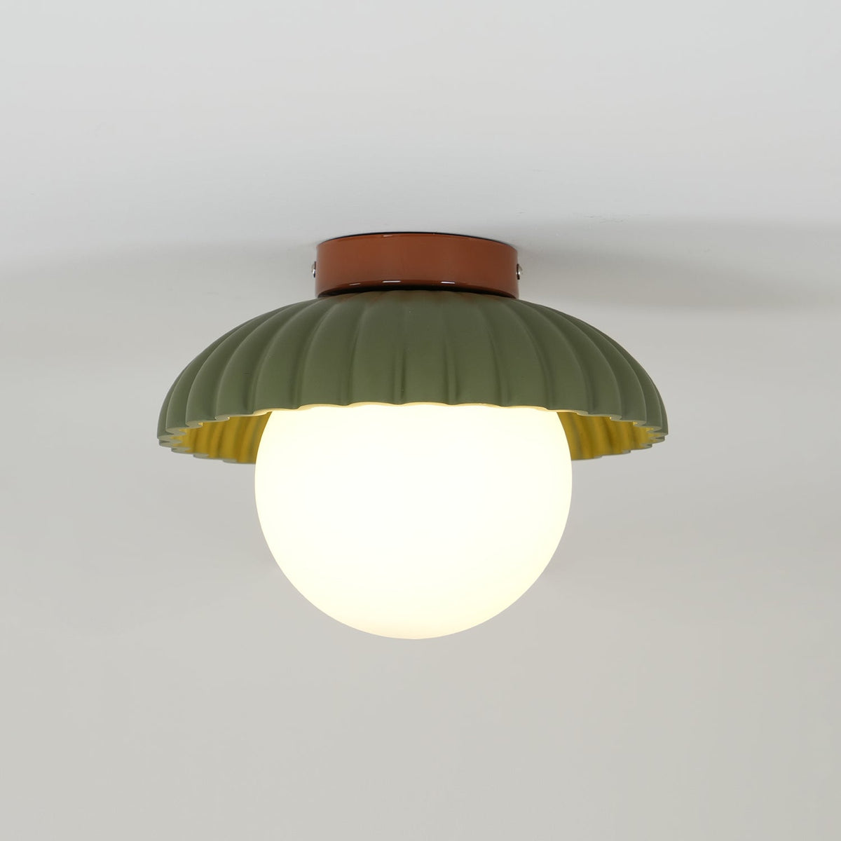 Scallop Glow lampa sufitowa montowana bezpośrednio ze szkła