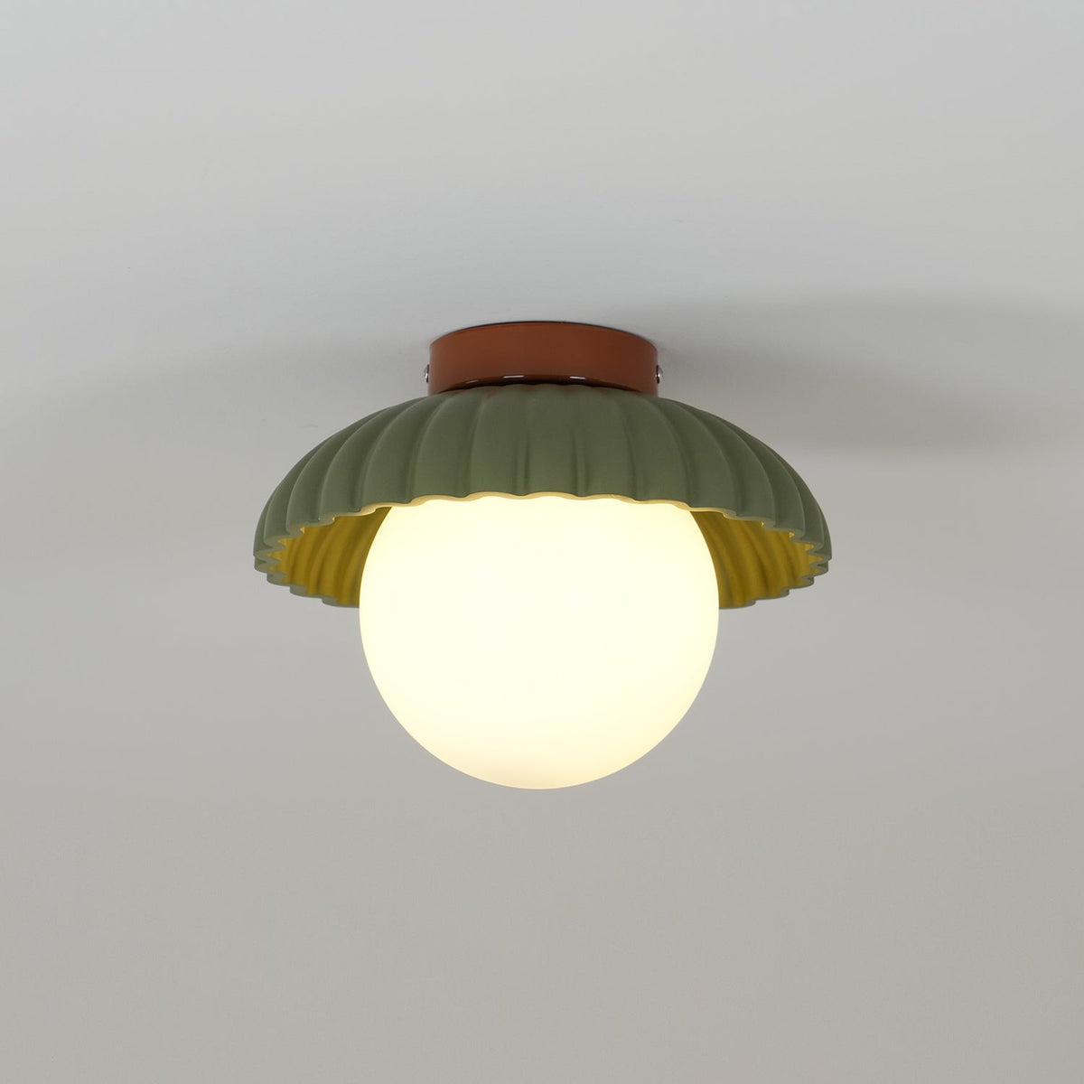 Scallop Glow lampa sufitowa montowana bezpośrednio ze szkła