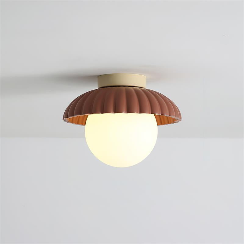 Scallop Glow lampa sufitowa montowana bezpośrednio ze szkła