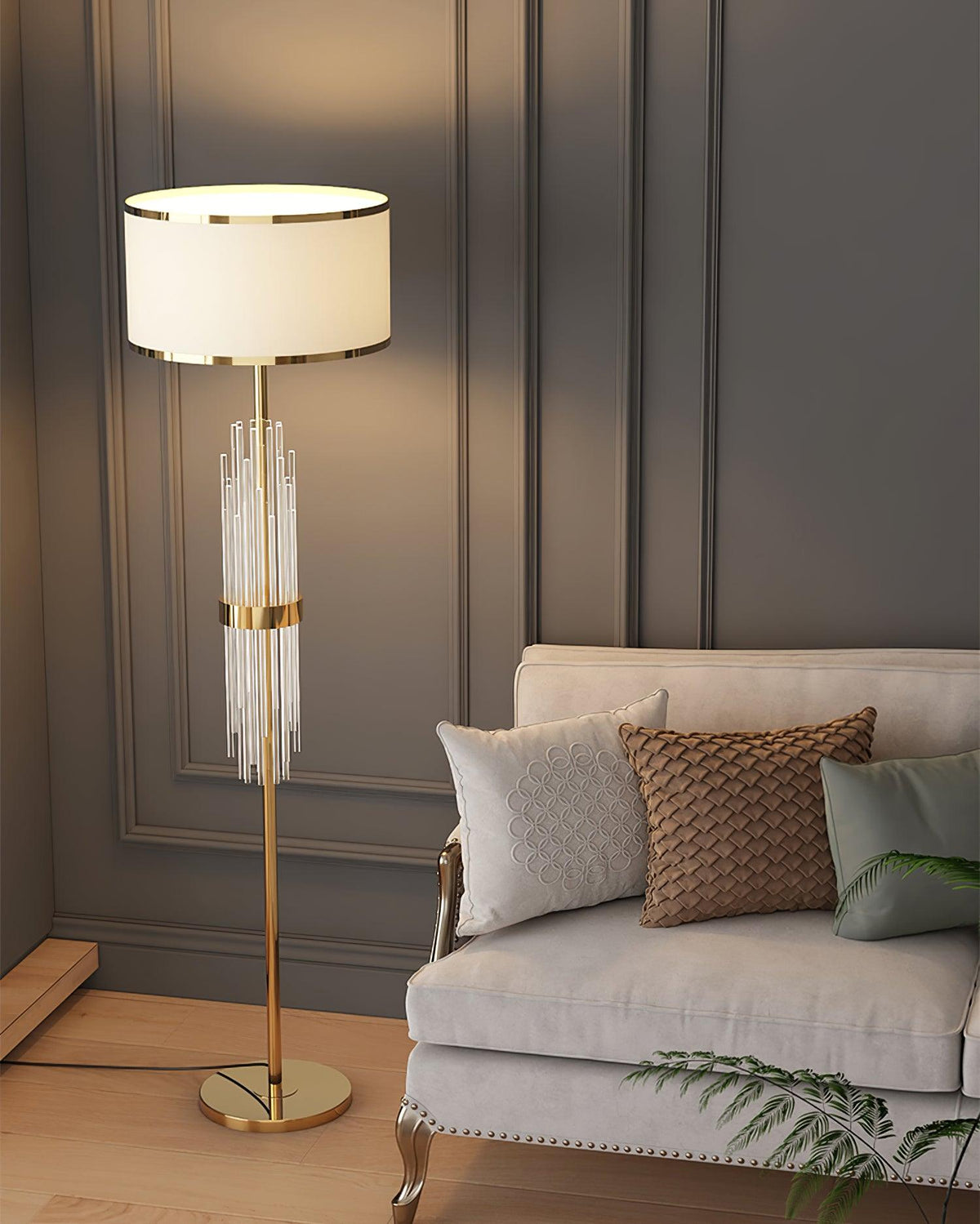 Regalian lampy stojące z płótna w stylu nowoczesnym