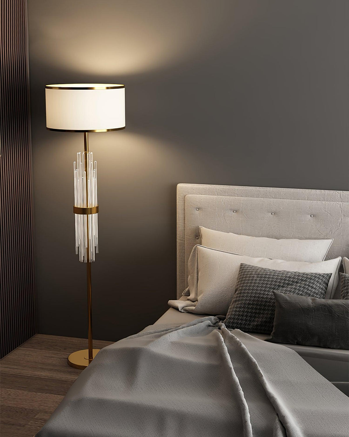 Regalian lampy stojące z płótna w stylu nowoczesnym