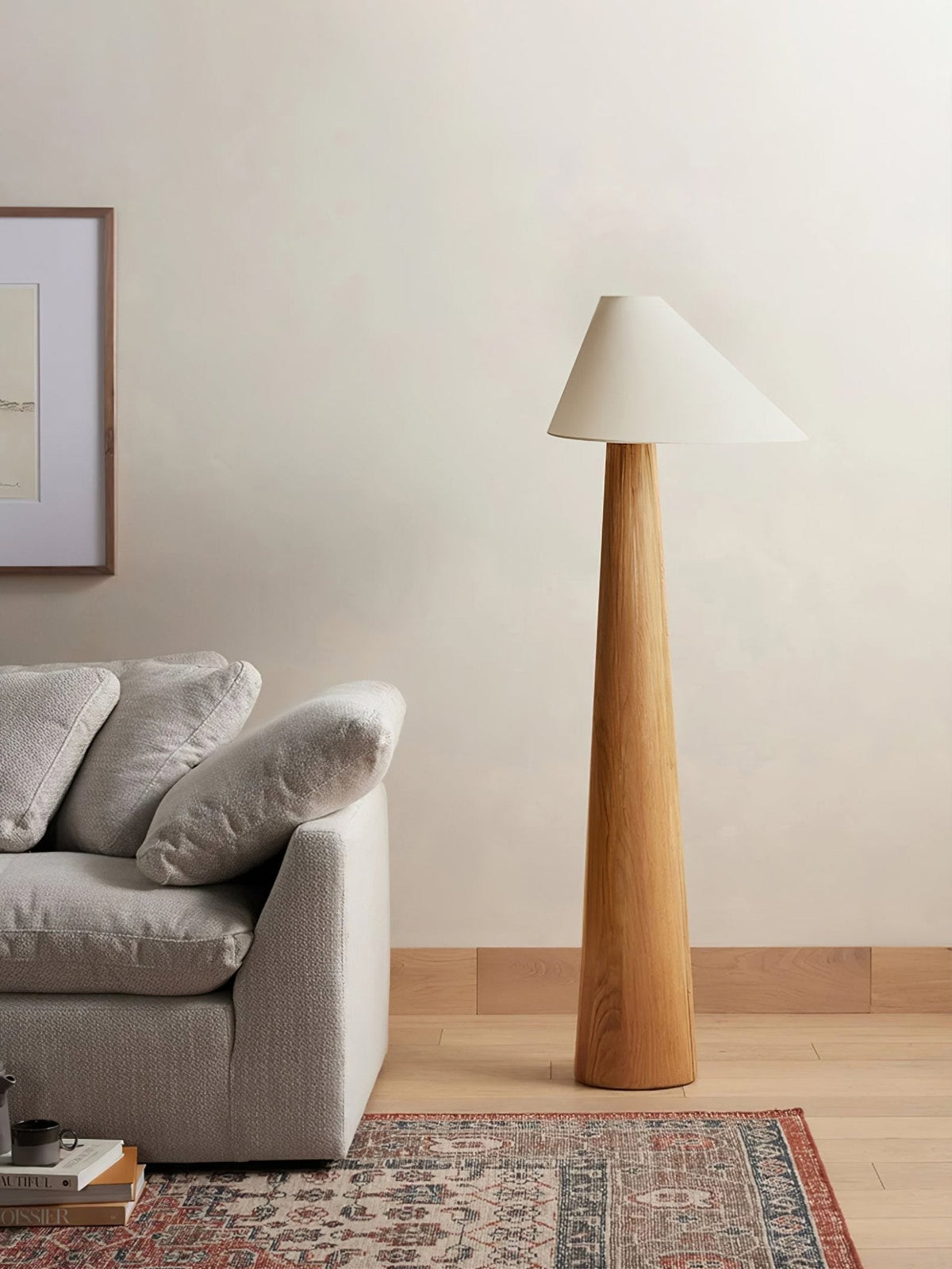 Lampa stojąca Pinnacle Minimalist drewniana