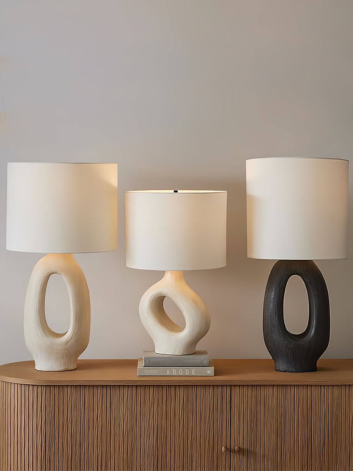Lampa stołowa Lumestic Sculptural Resin Fabric