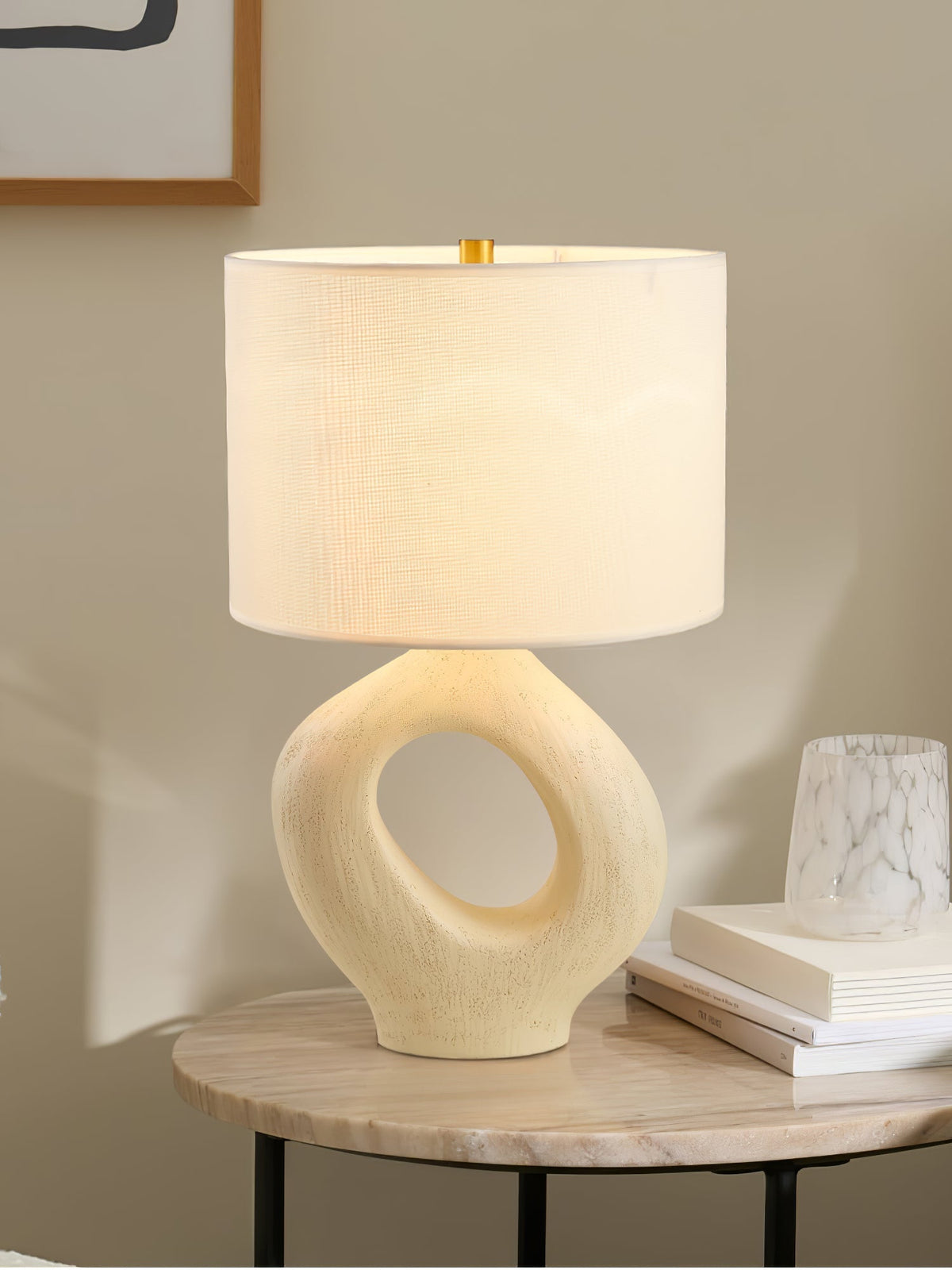 Lampa stołowa Lumestic Sculptural Resin Fabric