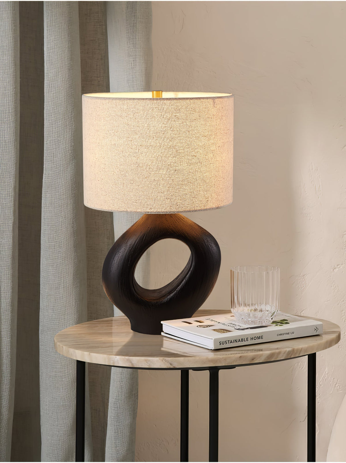 Lampa stołowa Lumestic Sculptural Resin Fabric