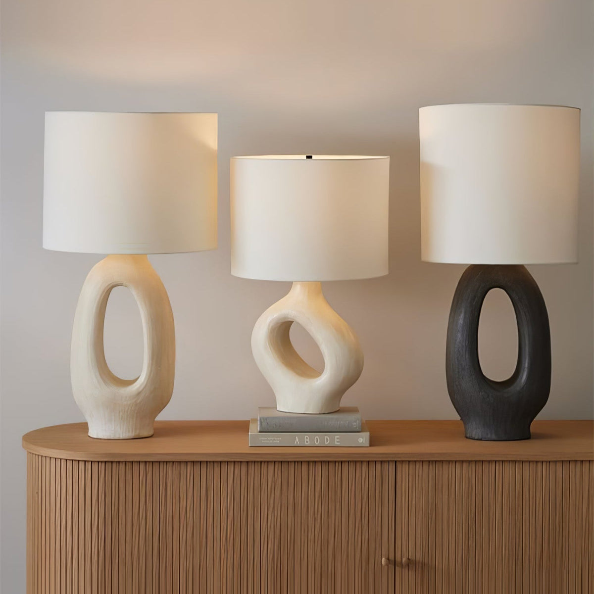Lampa stołowa Lumestic Sculptural Resin Fabric