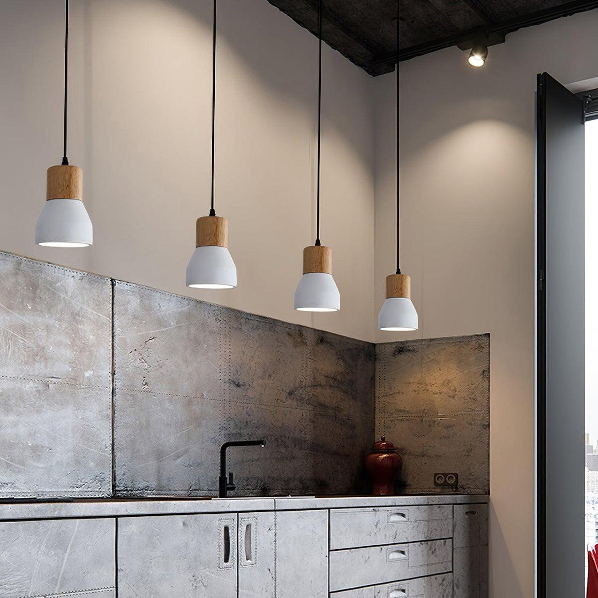 Concretis przemysłowa lampa wisząca z cementu