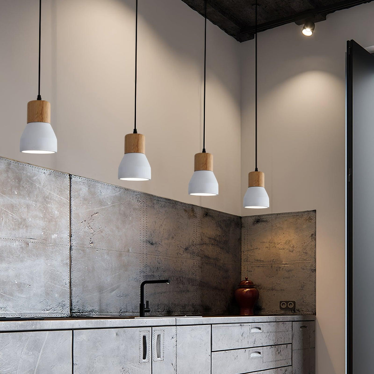 Concretis przemysłowa lampa wisząca z cementu