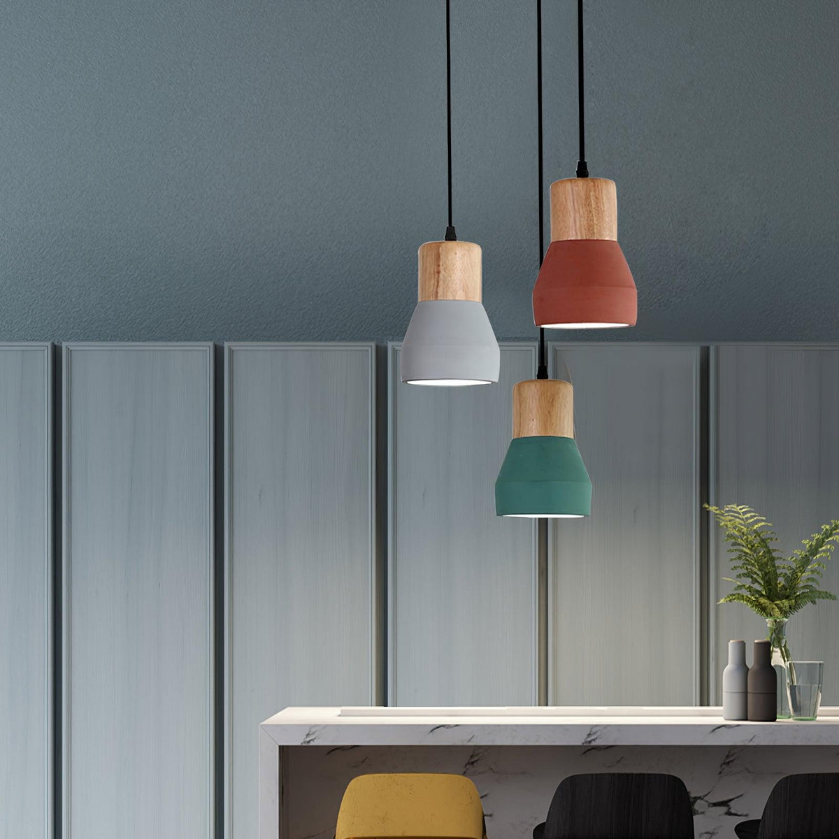 Concretis przemysłowa lampa wisząca z cementu