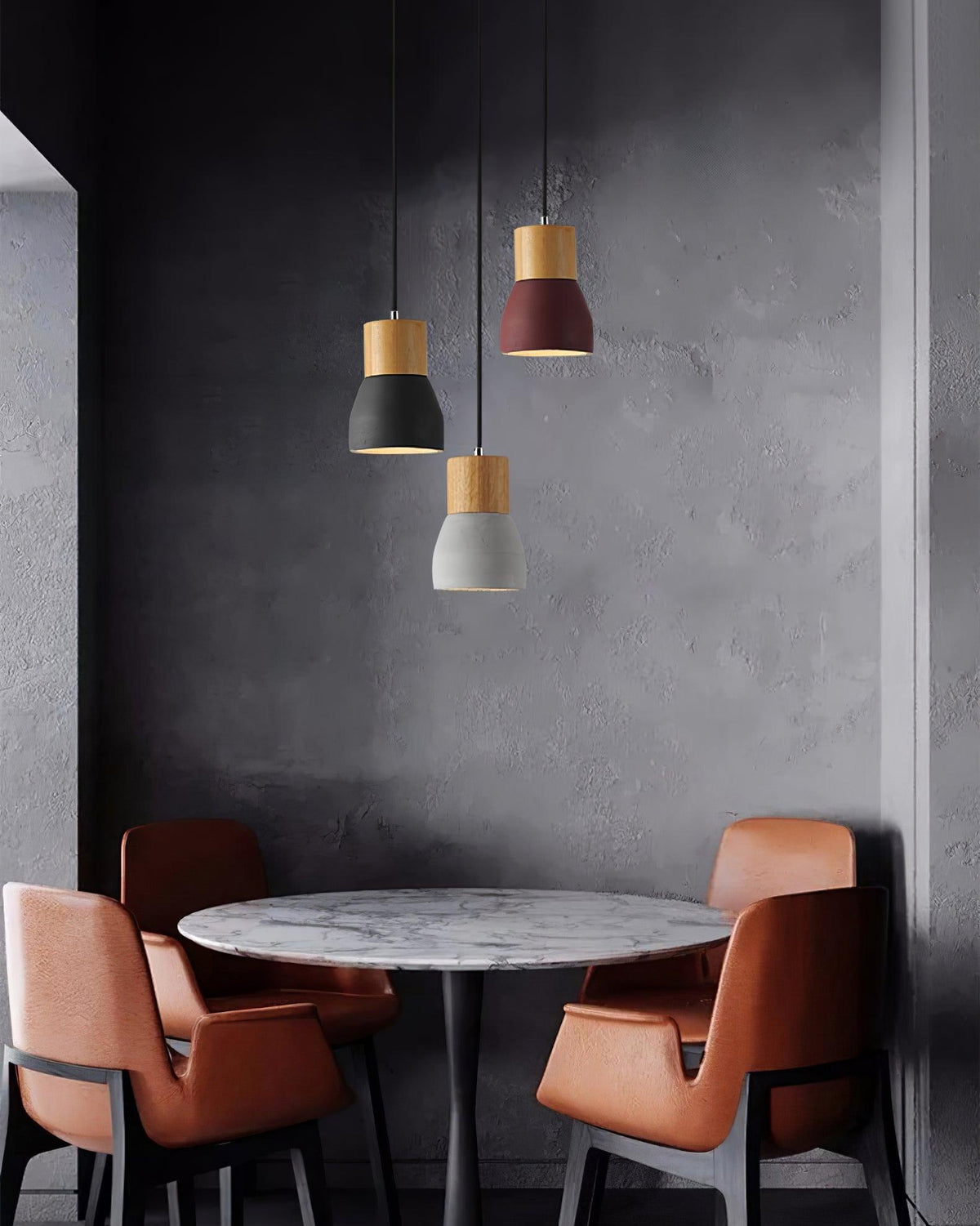 Concretis przemysłowa lampa wisząca z cementu