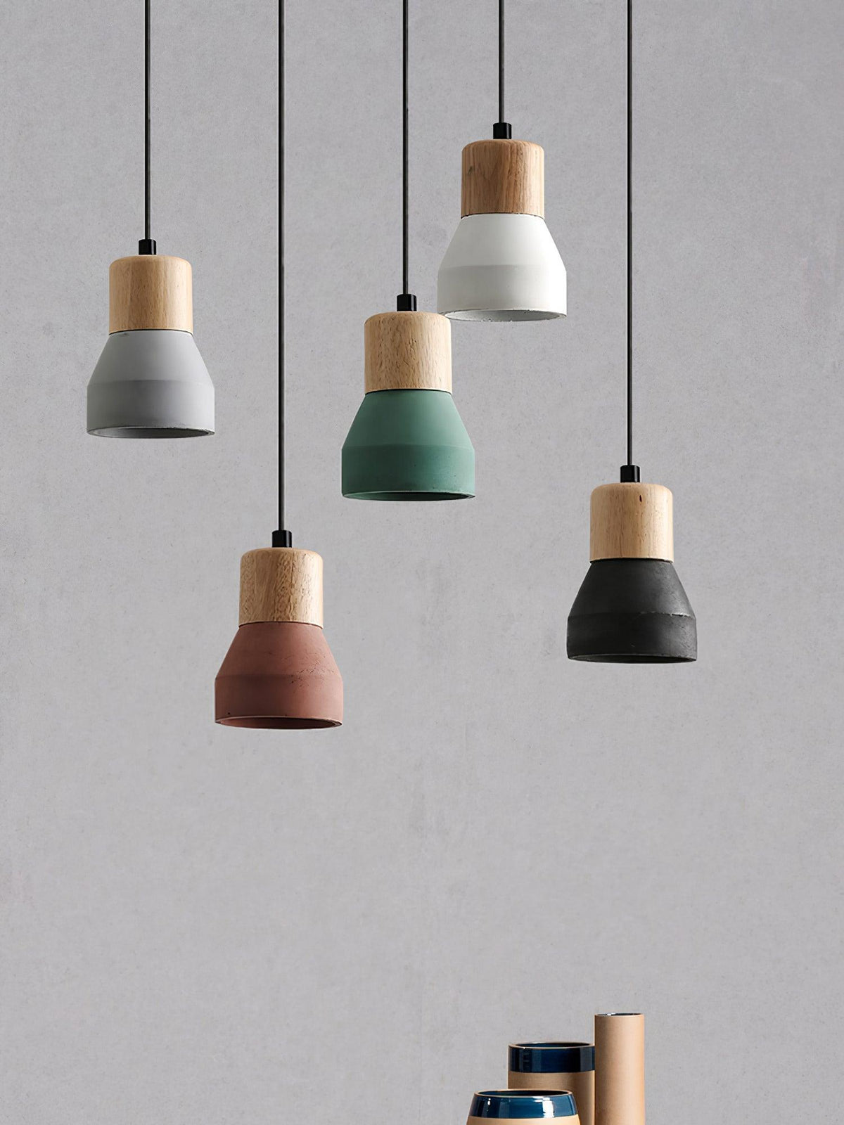 Concretis przemysłowa lampa wisząca z cementu