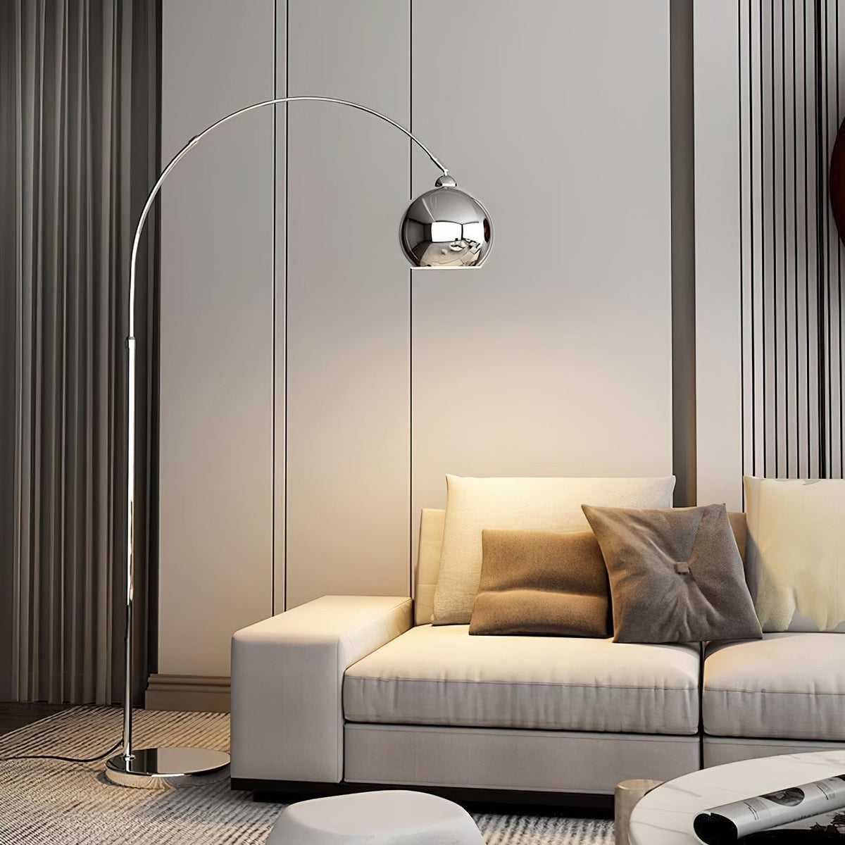 Opal minimalistyczna lampa stojąca