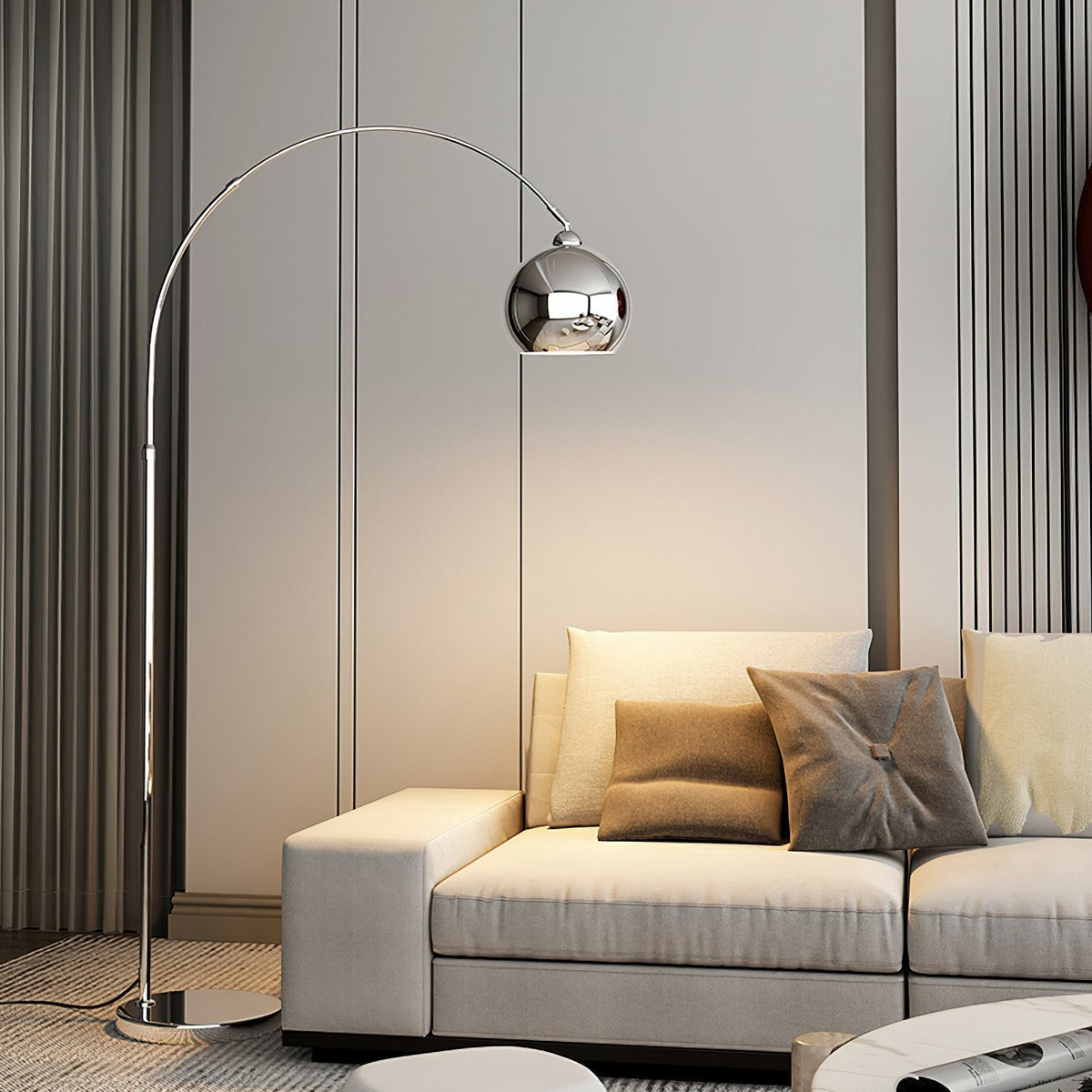 Opal minimalistyczna lampa stojąca