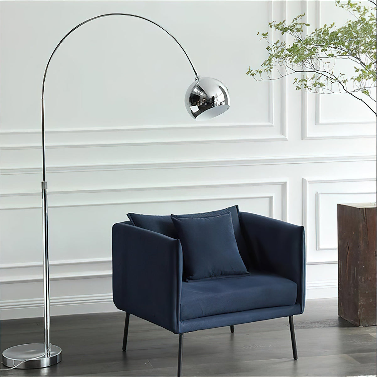 Opal minimalistyczna lampa stojąca