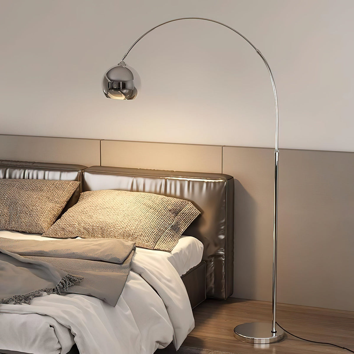 Opal minimalistyczna lampa stojąca