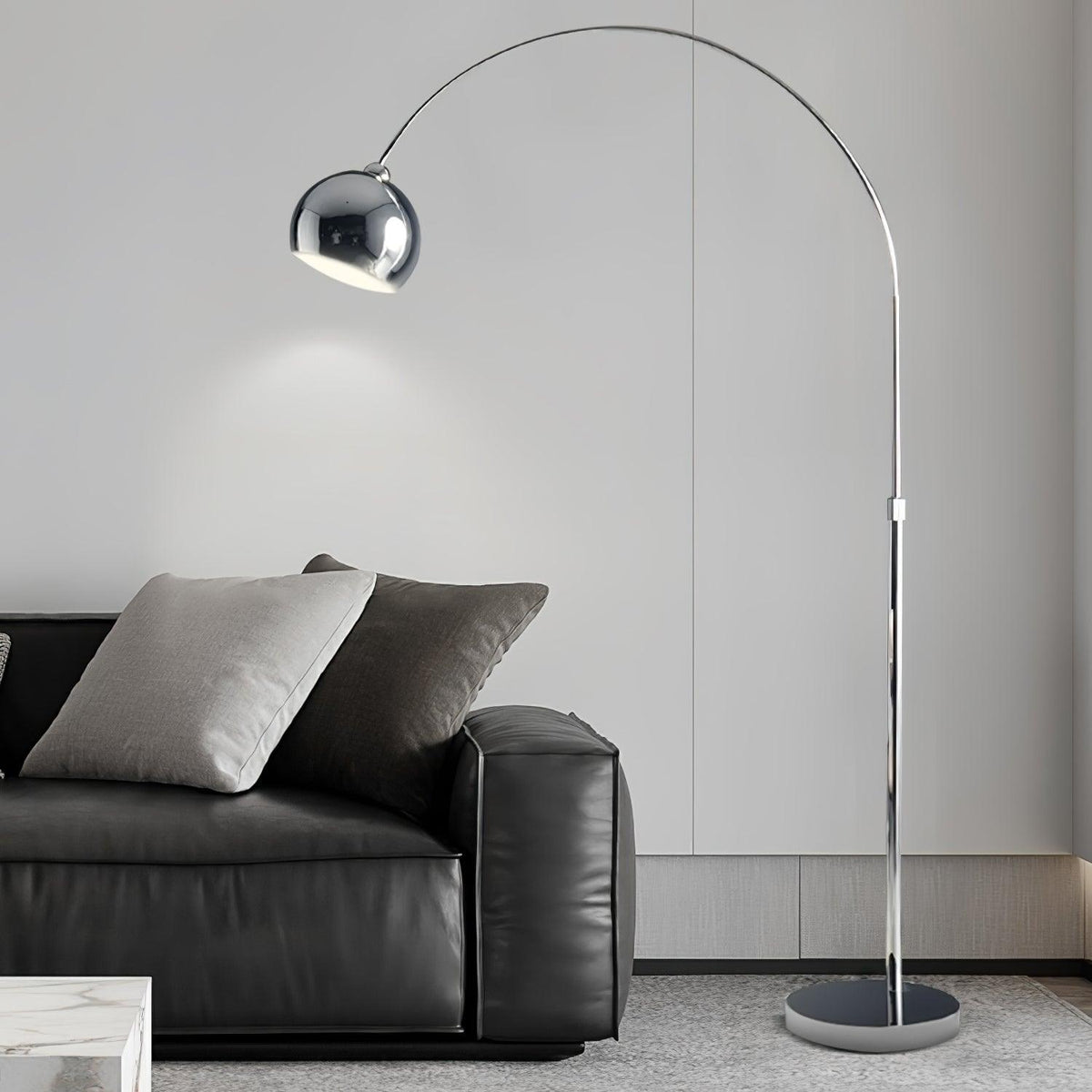 Opal minimalistyczna lampa stojąca