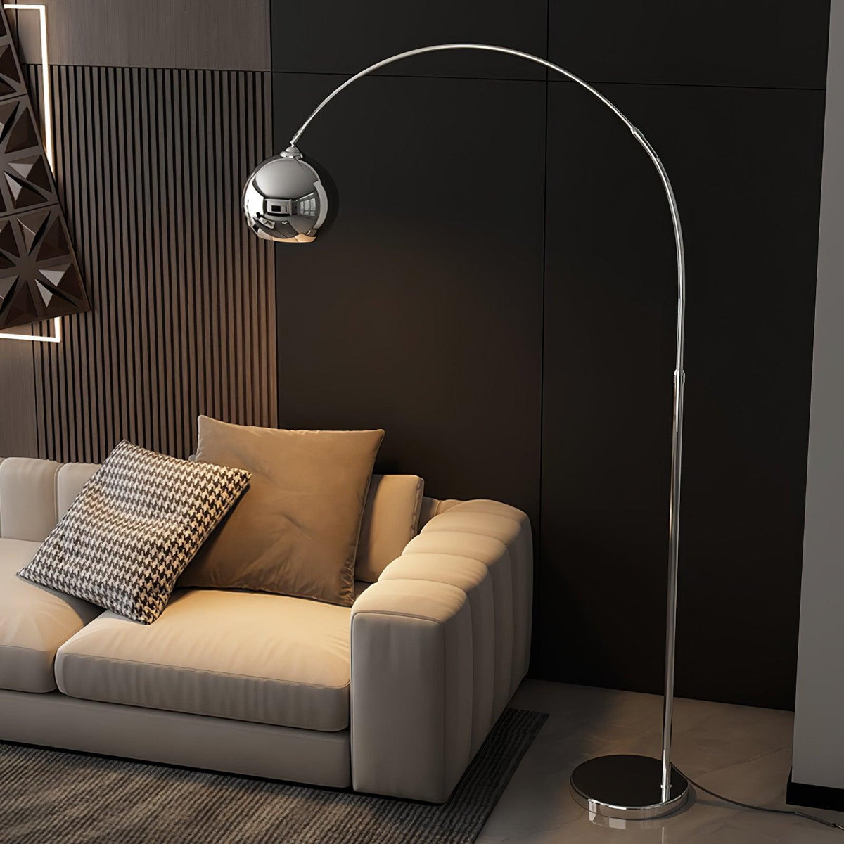 Opal minimalistyczna lampa stojąca