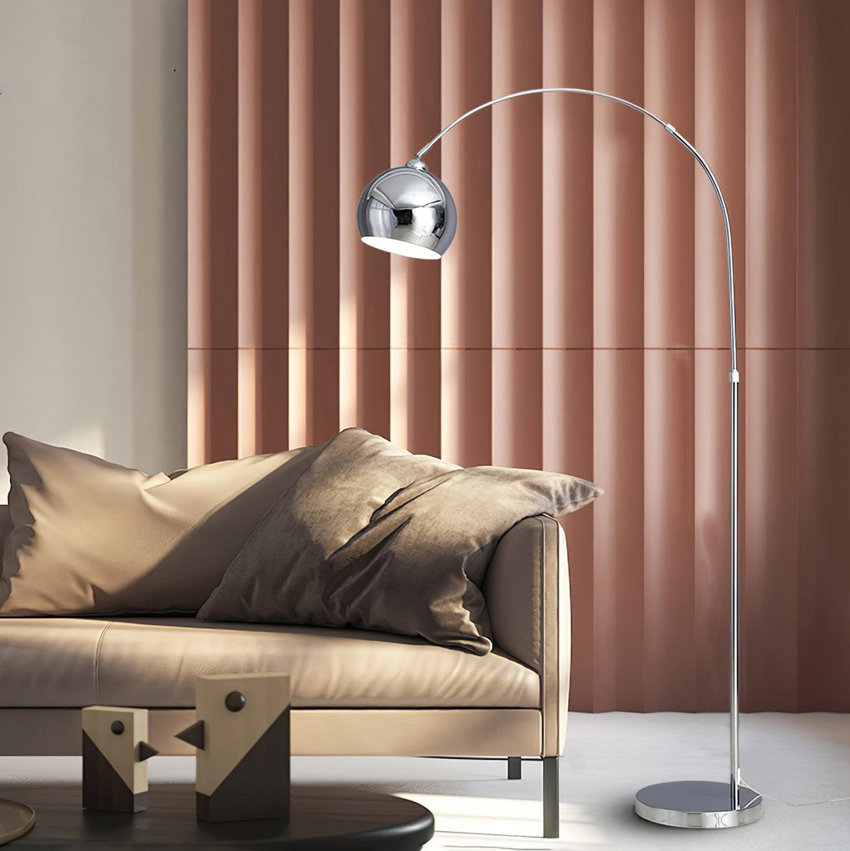 Opal minimalistyczna lampa stojąca