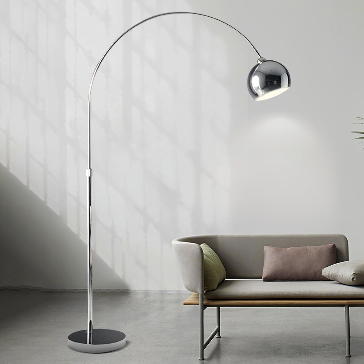 Opal minimalistyczna lampa stojąca