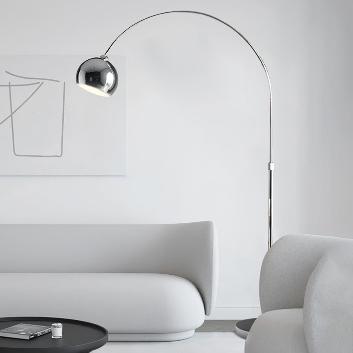 Opal minimalistyczna lampa stojąca