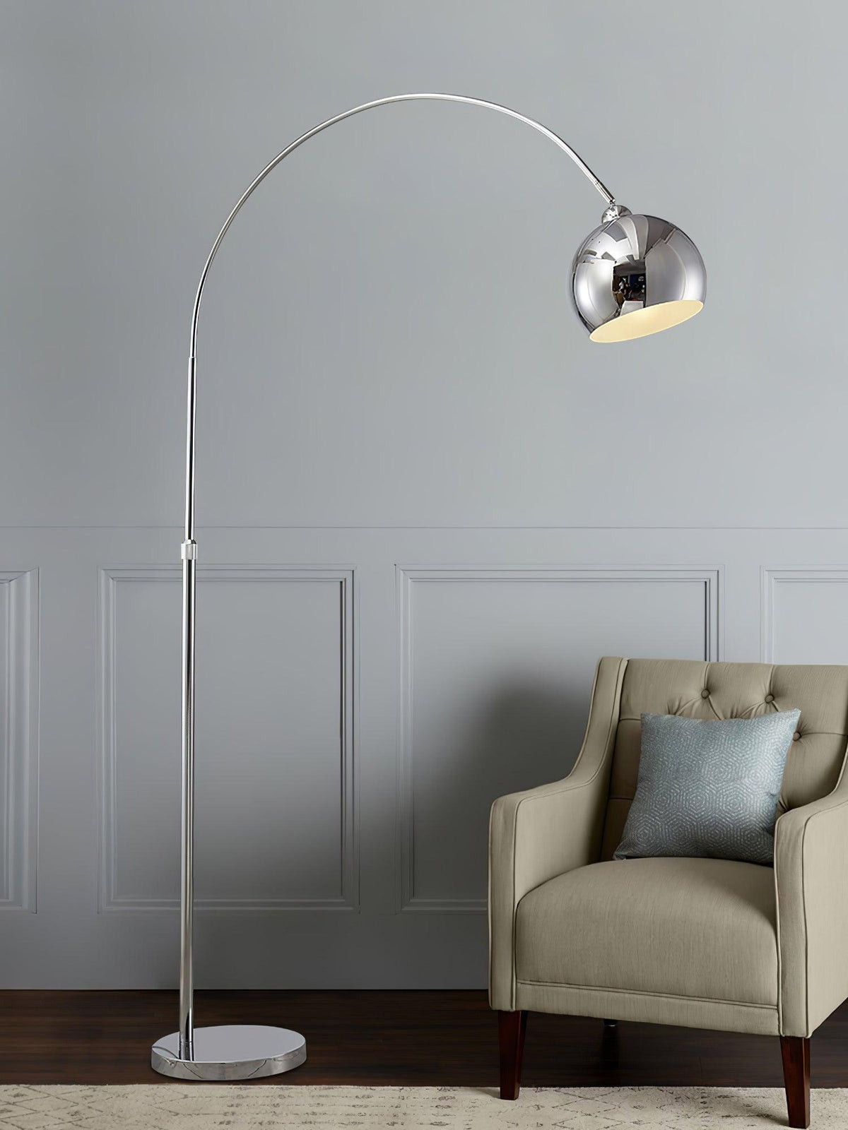 Opal minimalistyczna lampa stojąca