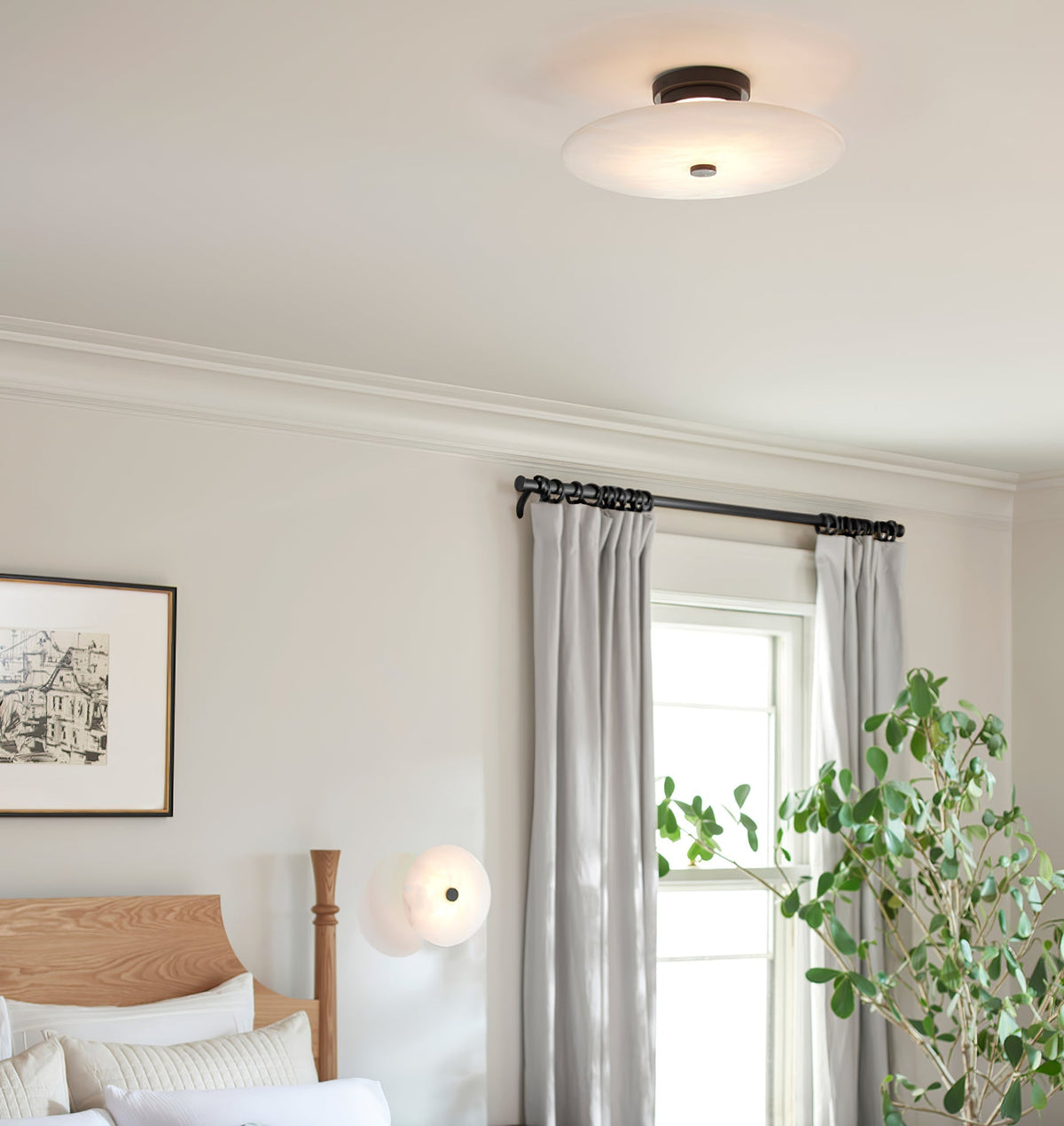 Clio Alabaster plafon lampa sufitowa montowana bezpośrednio