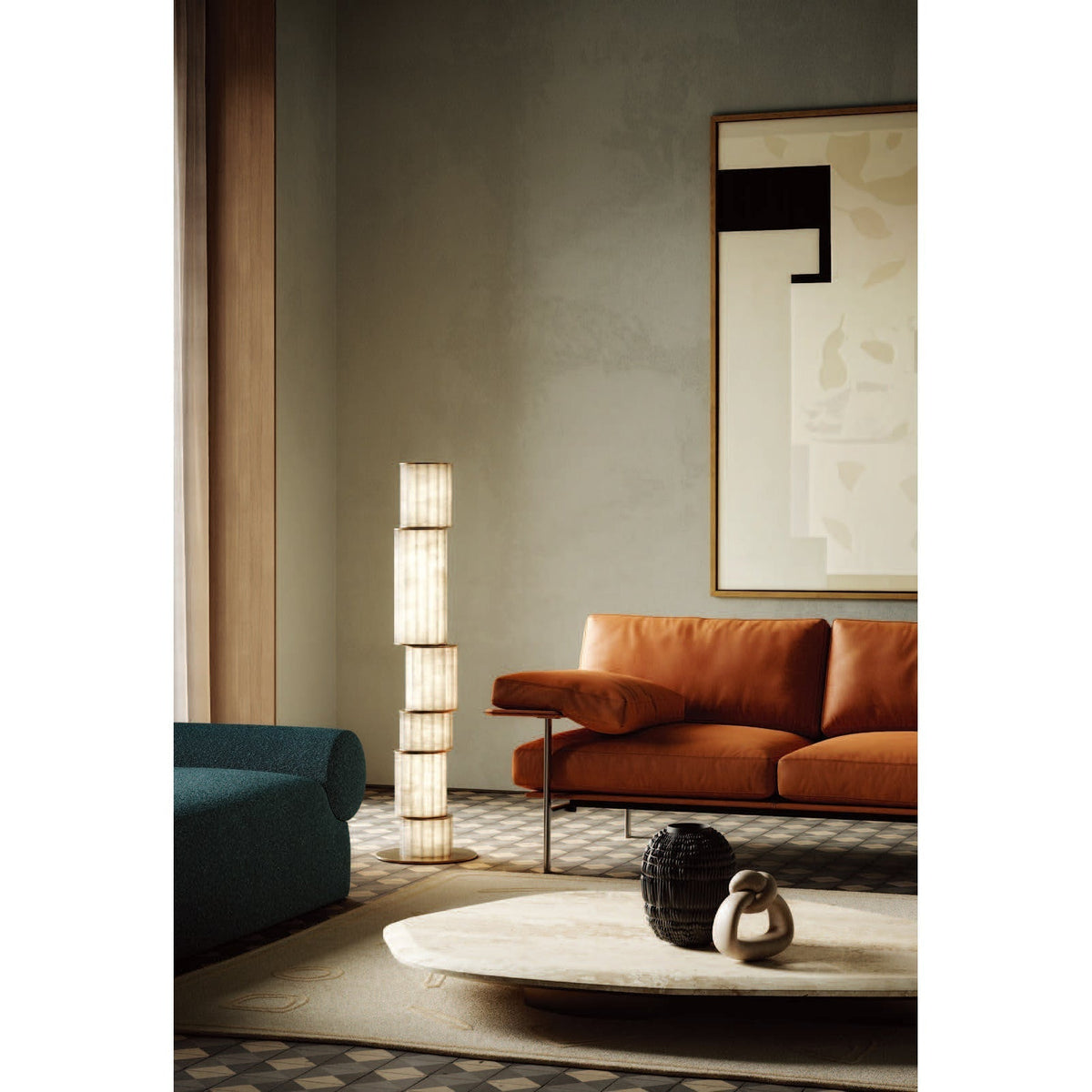 Lampa stojąca Durell Alabaster