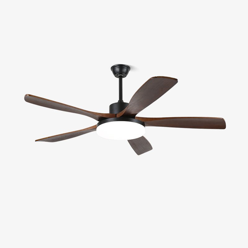 Arysen minimalistyczna lampa sufitowa z wentylatorem drewniana