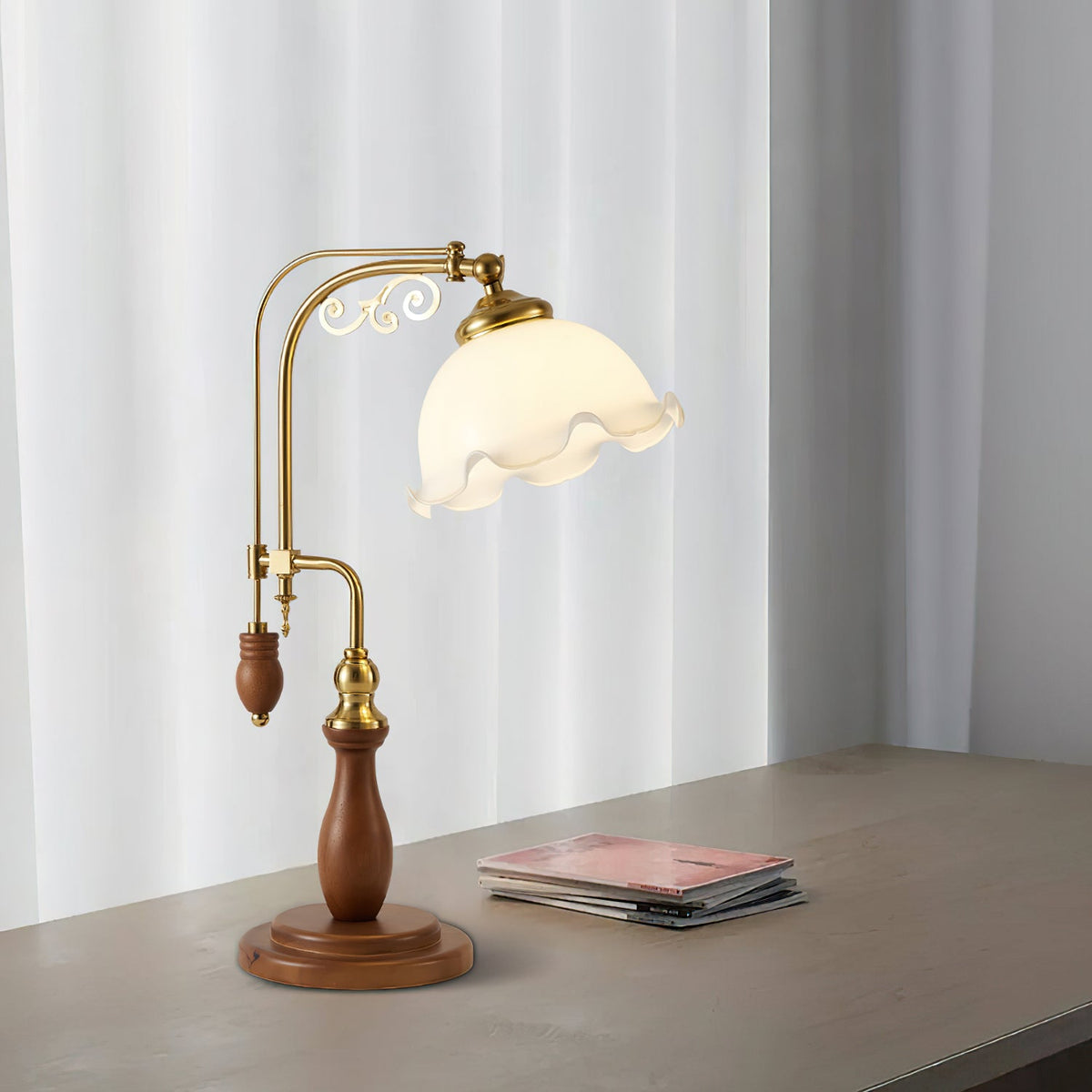 Chateau Arch Curves lampa stołowa ze szkła