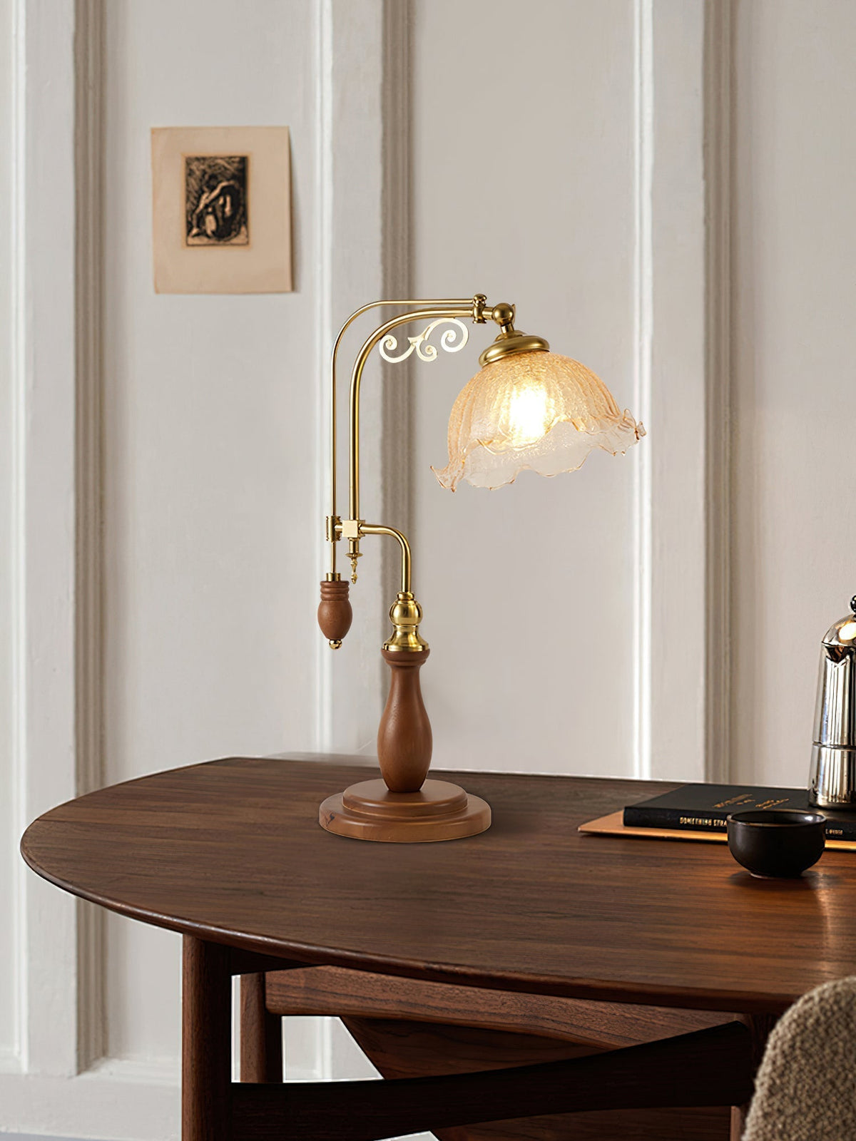 Chateau Arch Curves lampa stołowa ze szkła