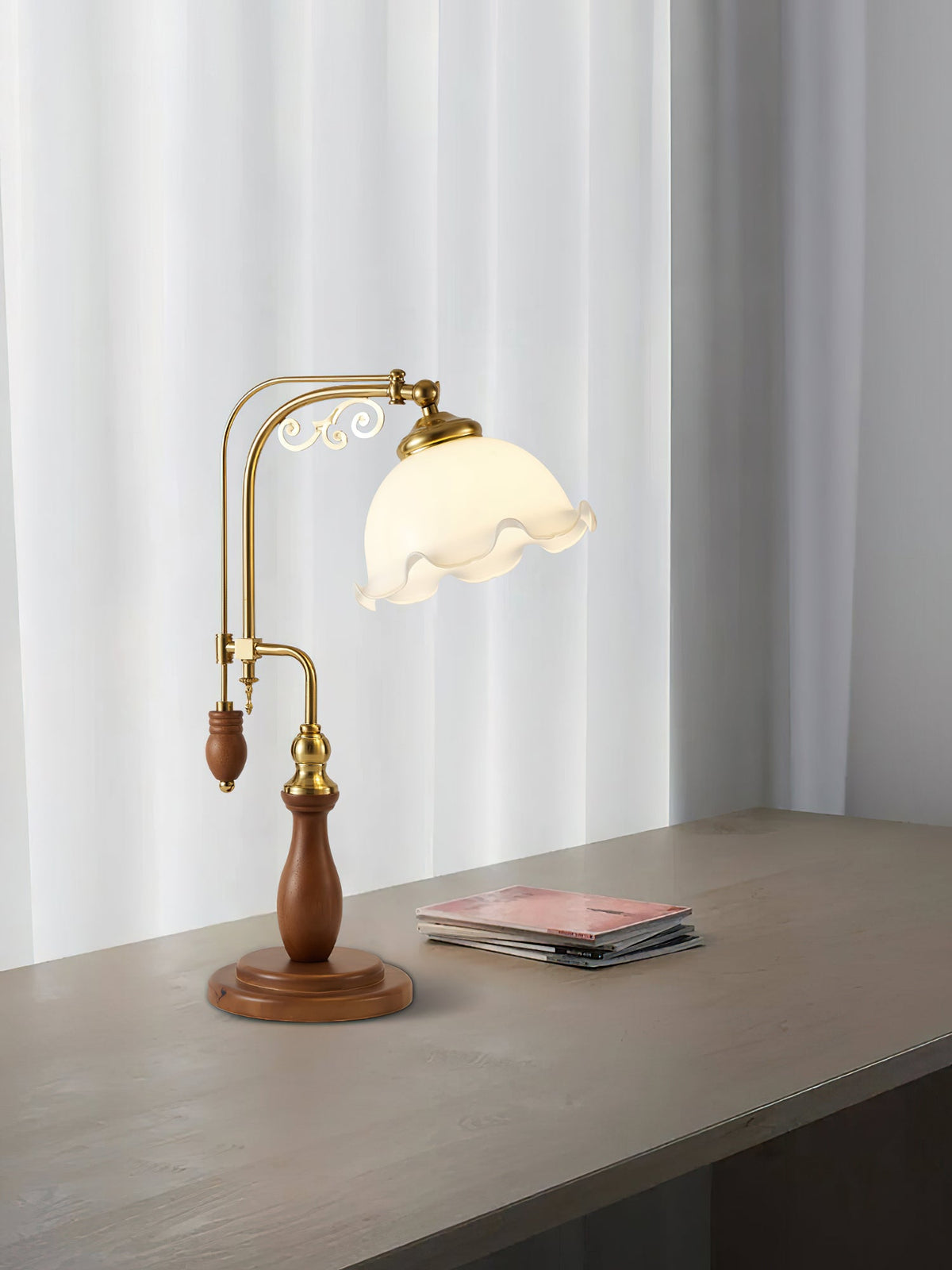 Chateau Arch Curves lampa stołowa ze szkła