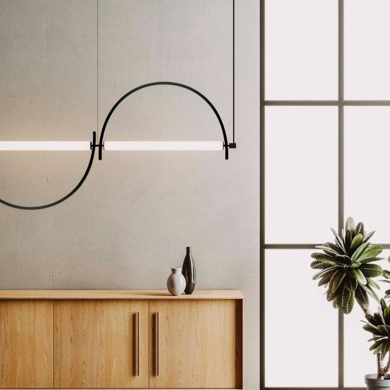 Arched liniowy żyrandol LED