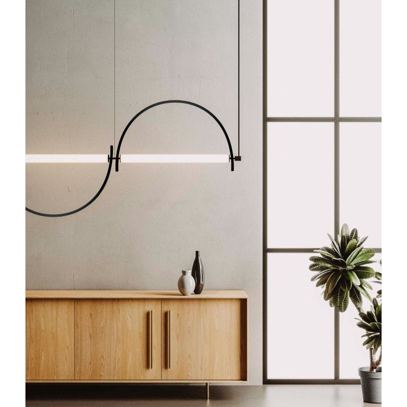 Arched liniowy żyrandol LED