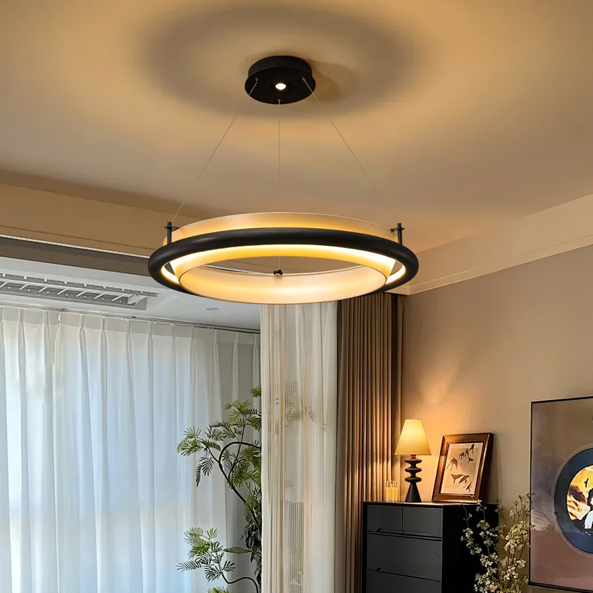 Olvelila lampa wisząca okrągła