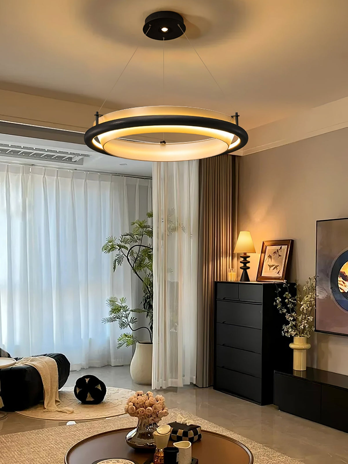 Olvelila lampa wisząca okrągła