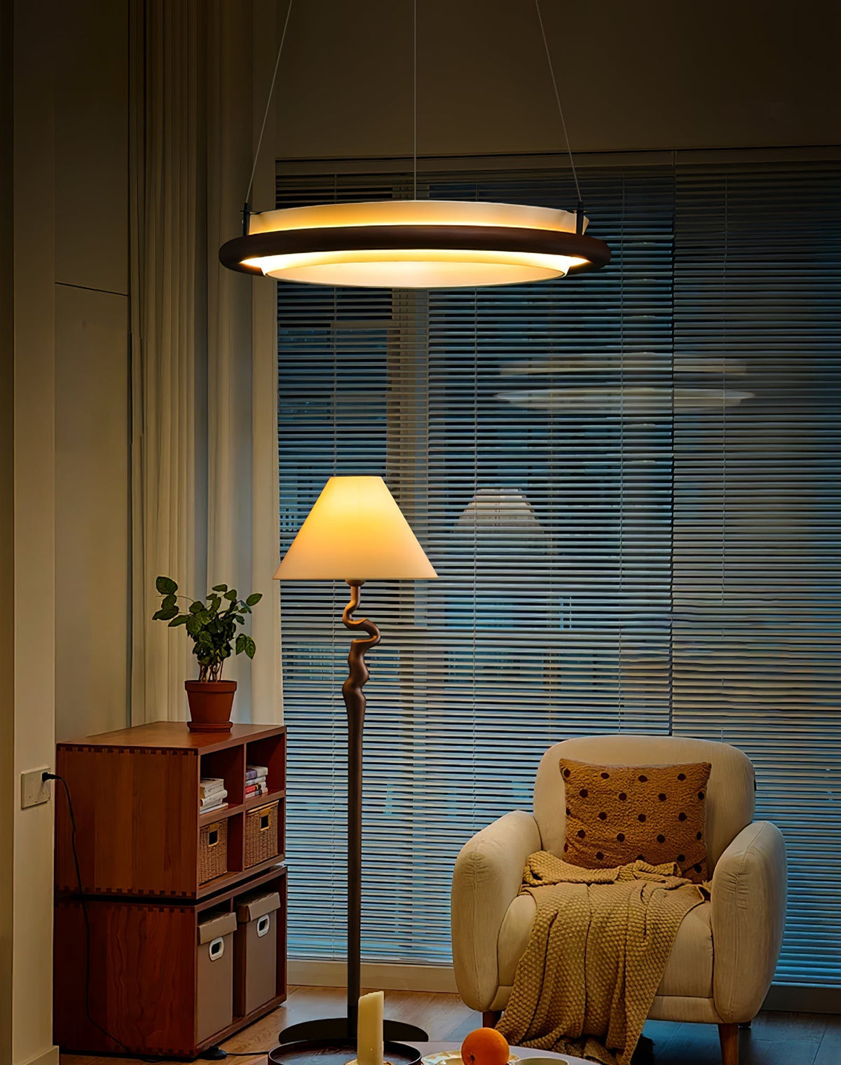Olvelila lampa wisząca okrągła