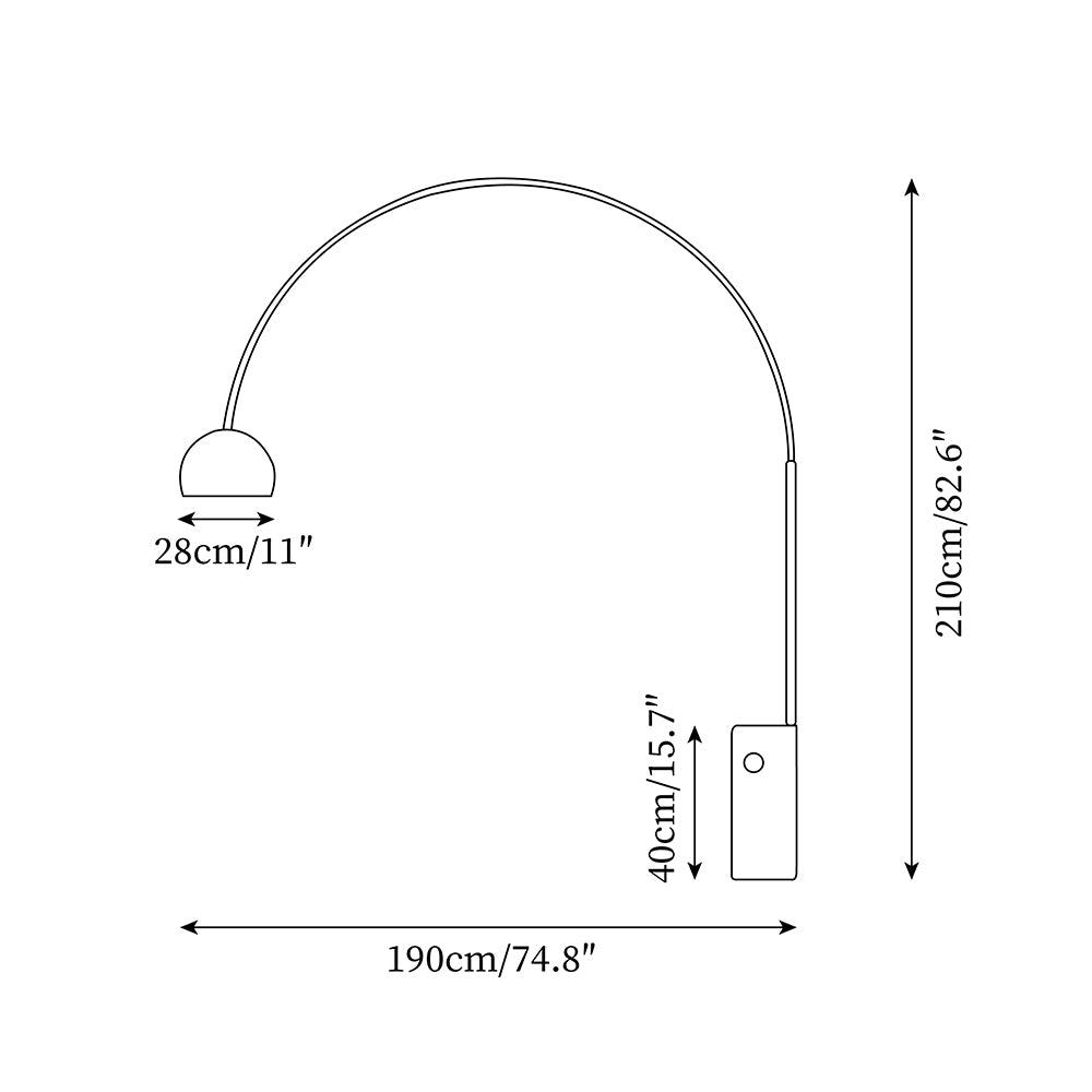 Parabola lampa stojąca