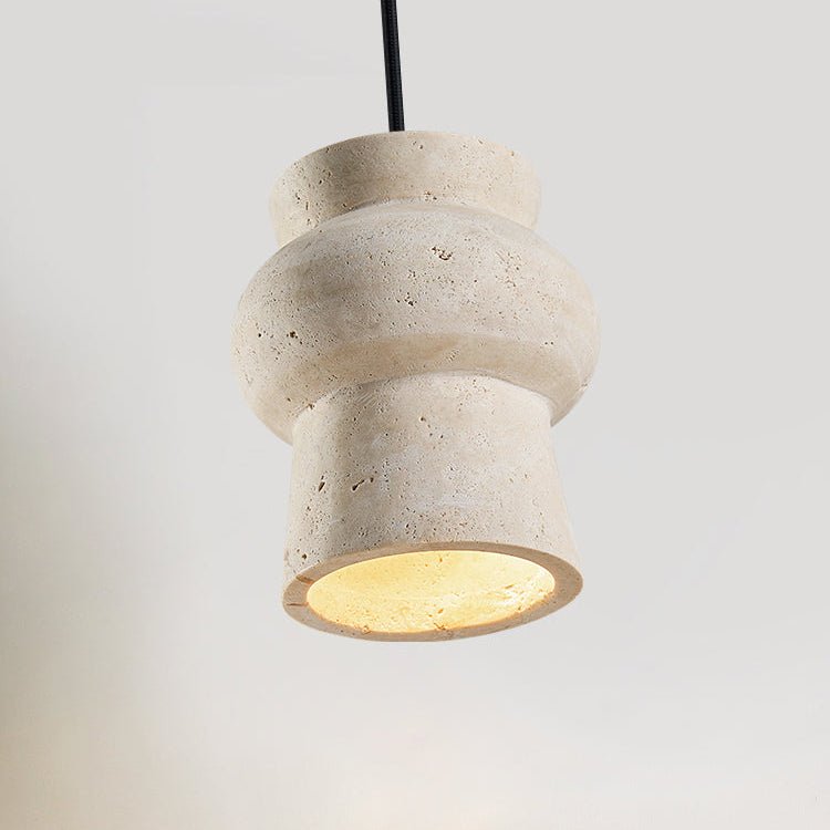 Dynt wisząca lampa w stylu timeless z żółtym travertynem