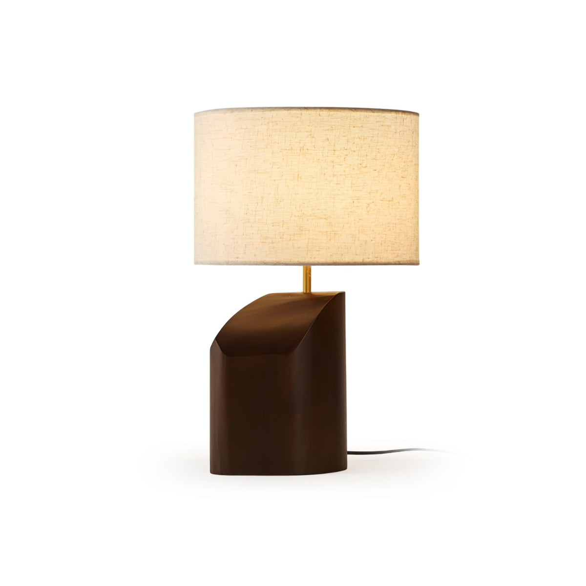 Lampa stołowa Halene z drewna i płótna
