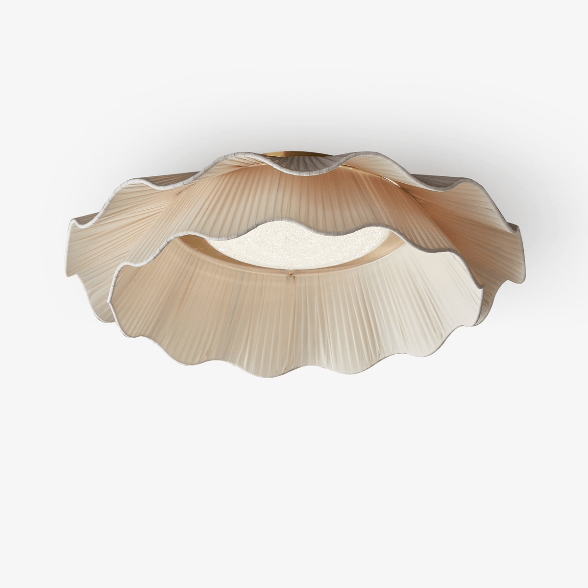 Mylirira Premium Elegance Wave mosiądz lampa sufitowa z tkaniny