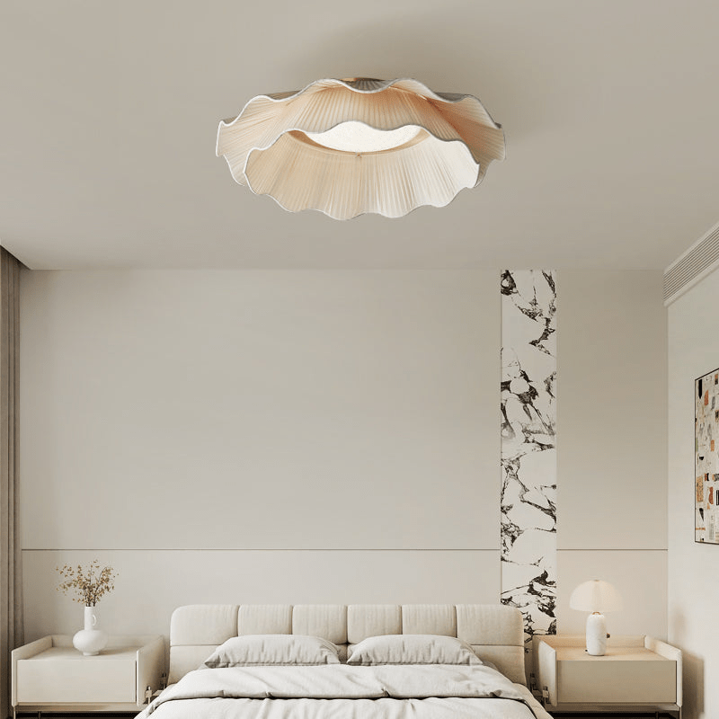 Mylirira Premium Elegance Wave mosiądz lampa sufitowa z tkaniny