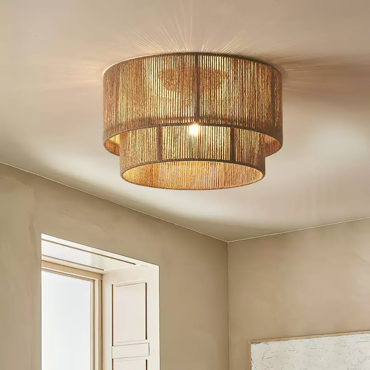 Cevynara Elegance Natural Woven lampa sufitowa