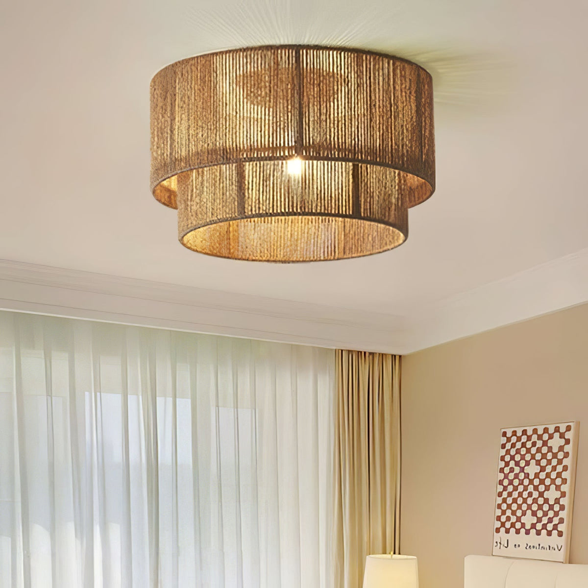 Cevynara Elegance Natural Woven lampa sufitowa