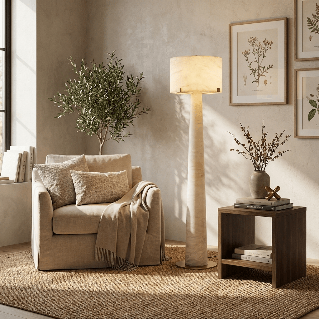 Nivaline Alabaster lampa stojąca