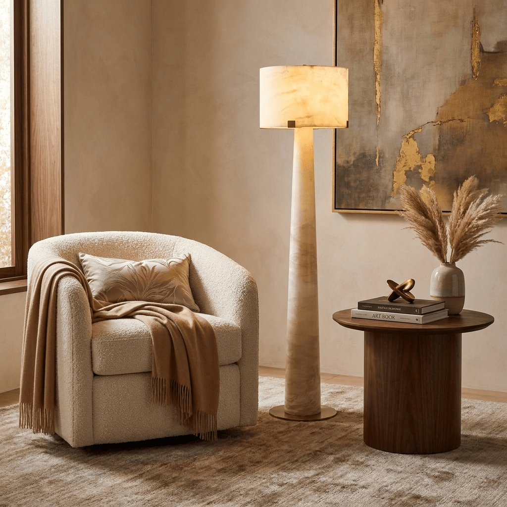 Nivaline Alabaster lampa stojąca