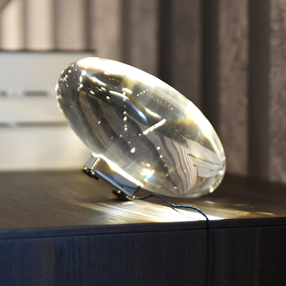 Solarece minimalistyczna lampa stołowa ze szkła