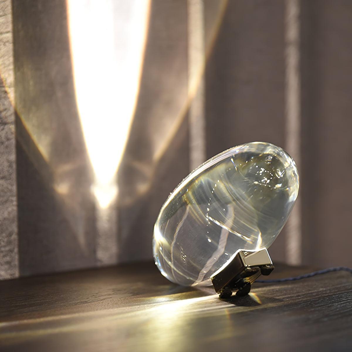 Solarece minimalistyczna lampa stołowa ze szkła